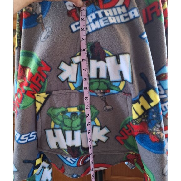 Handmade Avengers Fleece Poncho M Medium Cape With Hood & Pocket Hulk Iron Man - Picture 11 of 16